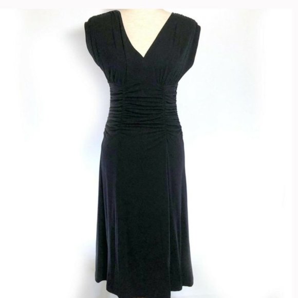 COPY - CAbi 108 Monroe Black Ruched Dress Size M